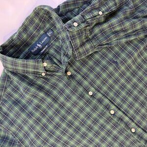 Ralph Lauren XL Classic Fit Tartan Christmas Plaid LS Button Down Shirt Men's